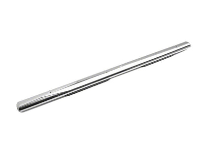 Barricade 4-Inch Oval Straight End Side Step Bars; Stainless Steel (19-25 Sierra 1500 Double Cab)