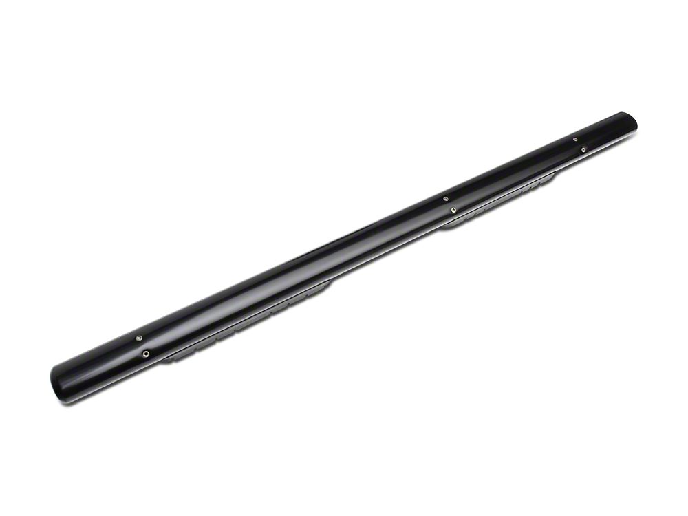 Barricade 4-Inch Oval Straight End Side Step Bars; Black (19-25 Sierra 1500 Double Cab)