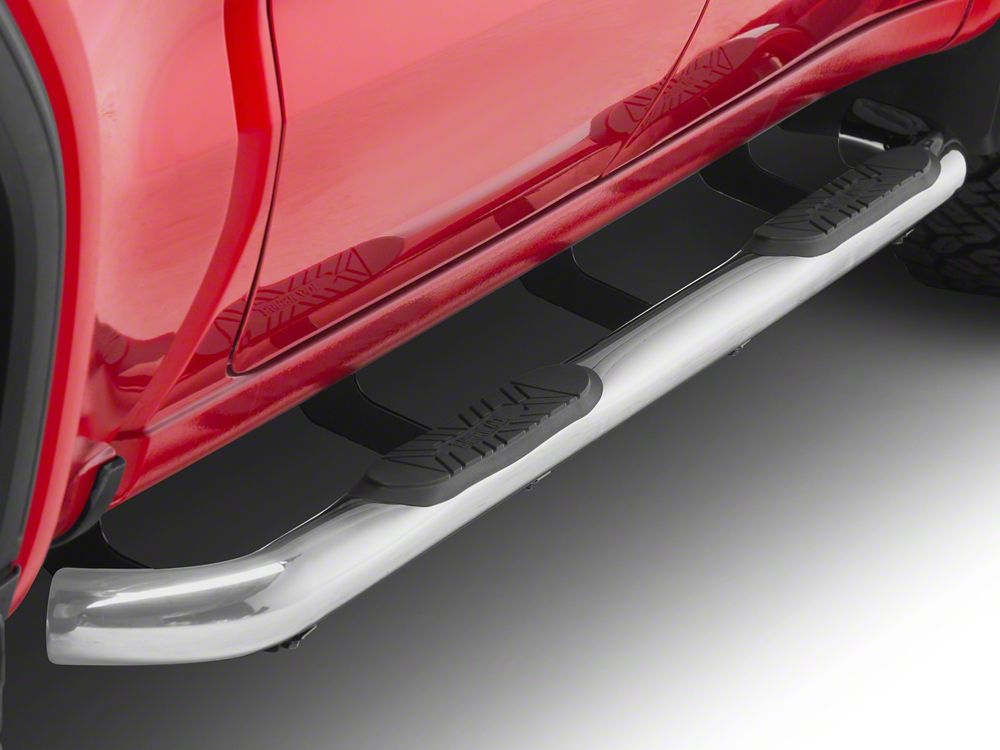 Barricade 3-Inch Side Step Bars; Stainless Steel (19-25 Sierra 1500 Crew Cab)