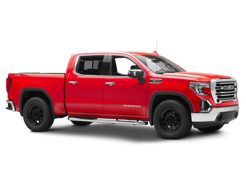 Barricade 3-Inch Side Step Bars; Stainless Steel (19-25 Sierra 1500 Crew Cab)