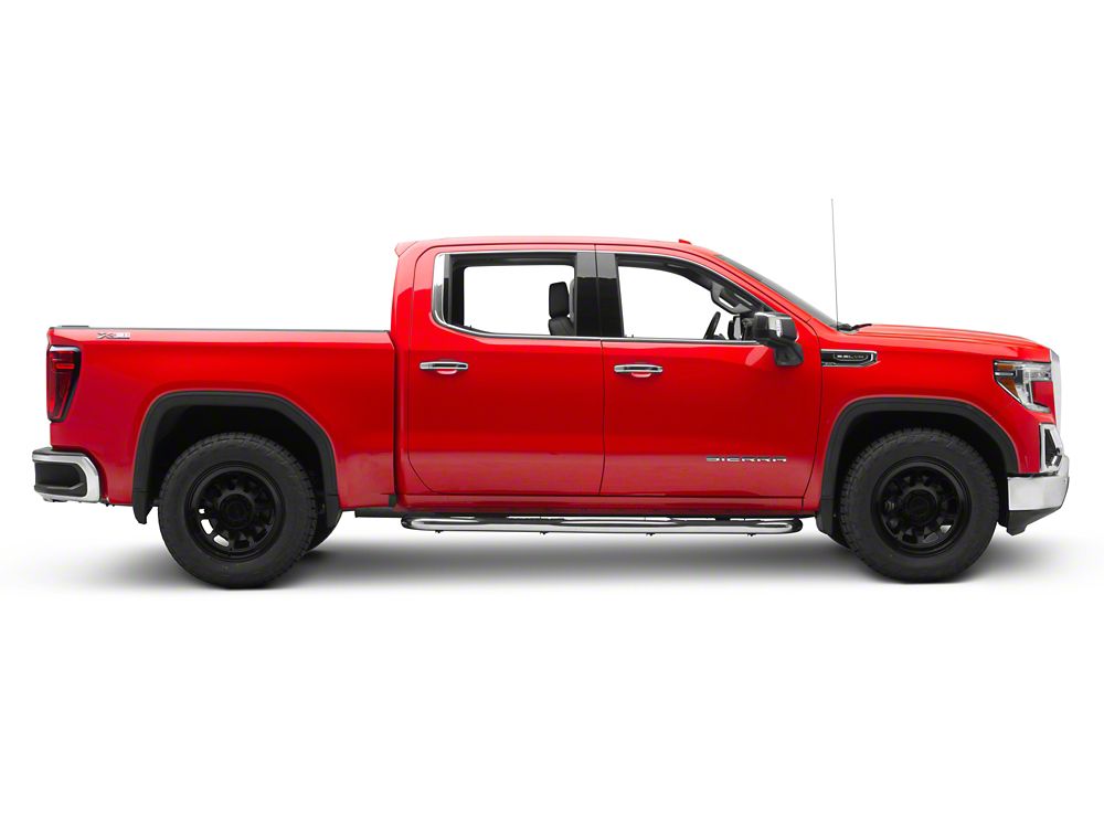 Barricade 3-Inch Side Step Bars; Stainless Steel (19-25 Sierra 1500 Crew Cab)
