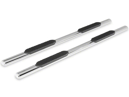 Barricade E-Series Oval Straight Side Step Bars; Stainless Steel (19-25 Sierra 1500 Crew Cab)
