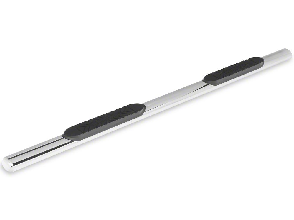 Barricade E-Series Oval Straight Side Step Bars; Stainless Steel (19-25 Sierra 1500 Crew Cab)