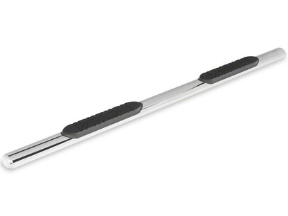 Barricade E-Series Oval Straight Side Step Bars; Stainless Steel (19-25 Sierra 1500 Crew Cab)
