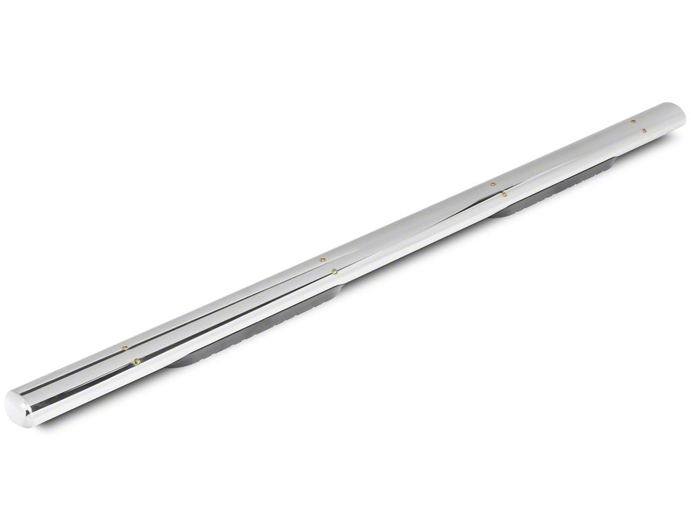 Barricade E-Series Oval Straight Side Step Bars; Stainless Steel (19-25 Sierra 1500 Crew Cab)