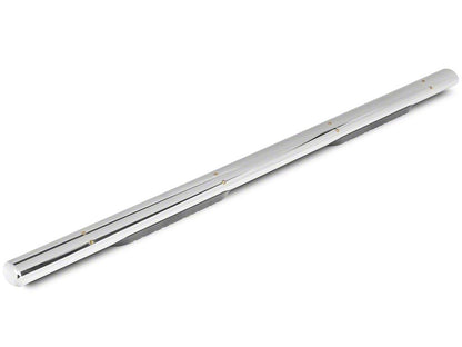 Barricade E-Series Oval Straight Side Step Bars; Stainless Steel (19-25 Sierra 1500 Crew Cab)