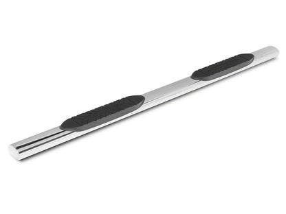 Barricade E-Series 5-Inch Oval Straight Side Step Bars; Stainless Steel (19-25 Sierra 1500 Crew Cab)
