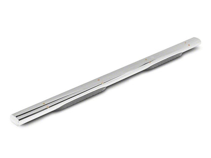 Barricade E-Series 5-Inch Oval Straight Side Step Bars; Stainless Steel (19-25 Sierra 1500 Crew Cab)