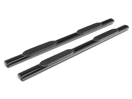 Barricade E-Series 5-Inch Oval Straight Side Step Bars; Black (19-25 Sierra 1500 Crew Cab)