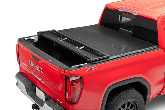 Barricade Soft Quad-Fold Tonneau Cover (19-25 Sierra 1500 w/ 5.80-Foot Short Box)