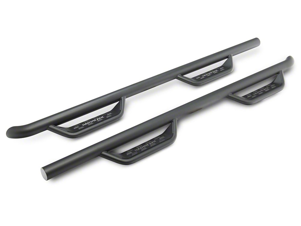Barricade Tubular Drop Steps; Fine Textured Black Finish (19-25 Sierra 1500 Crew Cab)