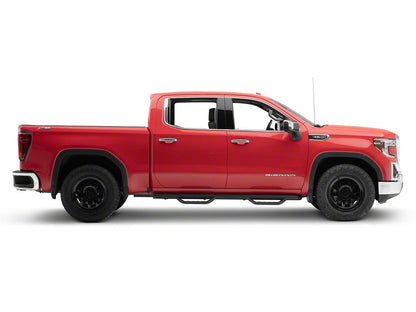 Barricade Tubular Drop Steps; Fine Textured Black Finish (19-25 Sierra 1500 Crew Cab)
