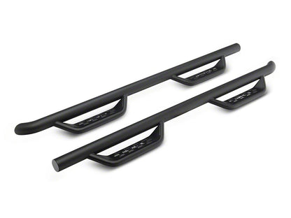 Barricade Tubular Drop Steps; Fine Textured Black Finish (19-25 Sierra 1500 Double Cab)