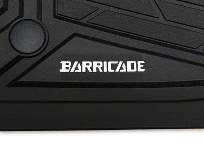 Barricade Custom Fit All-Weather Front and Rear Floor Liners; Black (19-25 Sierra 1500 Crew Cab)