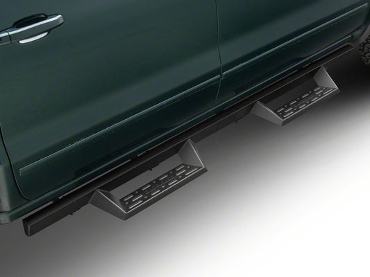 Barricade Canyon Drop Steps; Textured Black (07-18 Sierra 1500 Crew Cab)