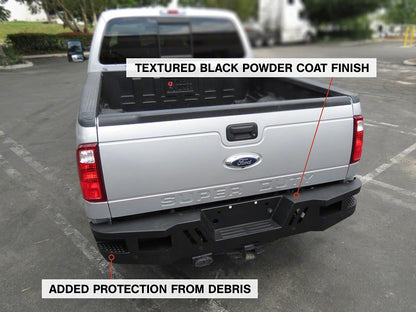 Barricade HD Rear Bumper; Textured Black (11-16 F-250 Super Duty)