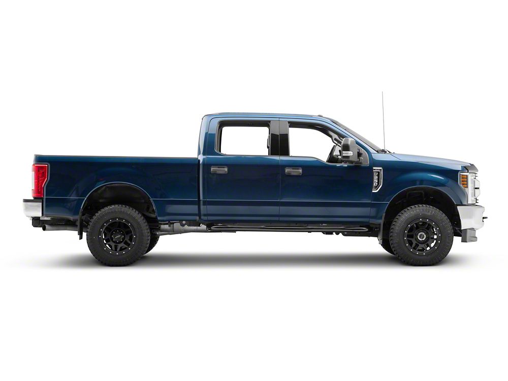 Barricade 3-Inch 90 Degree Bent End Side Step Bars; Black (17-25 F-250 Super Duty SuperCrew)