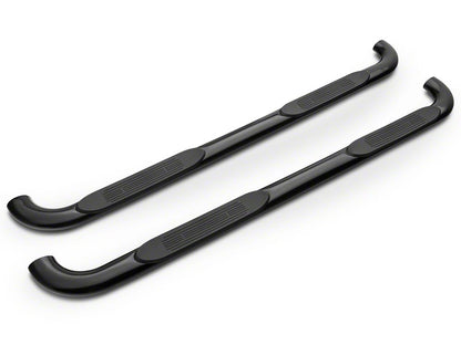 Barricade 4-Inch Oval 90 Degree Bent End Side Step Bars; Black (17-25 F-250 Super Duty SuperCrew)