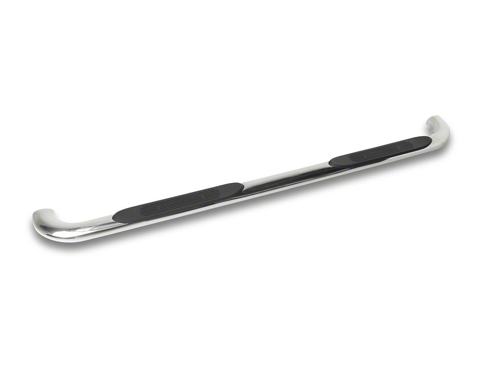 Barricade 4-Inch Oval 90 Degree Bent End Side Step Bars; Stainless Steel (17-25 F-250 Super Duty SuperCrew)