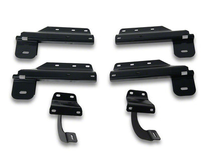 Barricade 4-Inch Oval 90 Degree Bent End Side Step Bars; Stainless Steel (17-25 F-250 Super Duty SuperCrew)