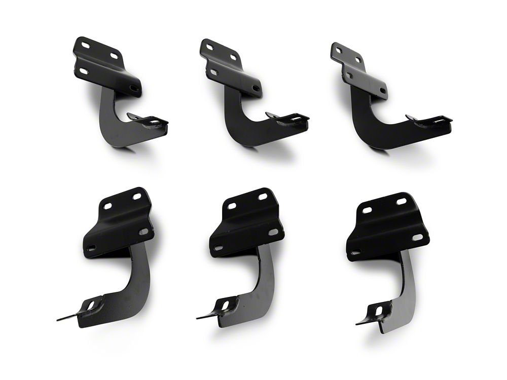 Barricade 5-Inch Oval 60 Degree Bent End Side Step Bars; Black (17-25 F-250 Super Duty SuperCrew)