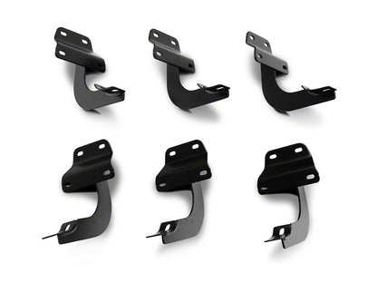 Barricade 5-Inch Oval 60 Degree Bent End Side Step Bars; Black (17-25 F-250 Super Duty SuperCrew)