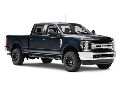 Barricade 5-Inch Oval 60 Degree Bent End Side Step Bars; Black (17-25 F-250 Super Duty SuperCrew)