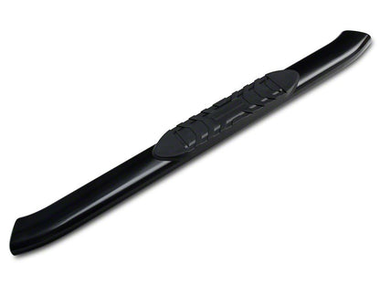 Barricade 5-Inch Oval 60 Degree Bent End Side Step Bars; Black (17-25 F-250 Super Duty Regular Cab)