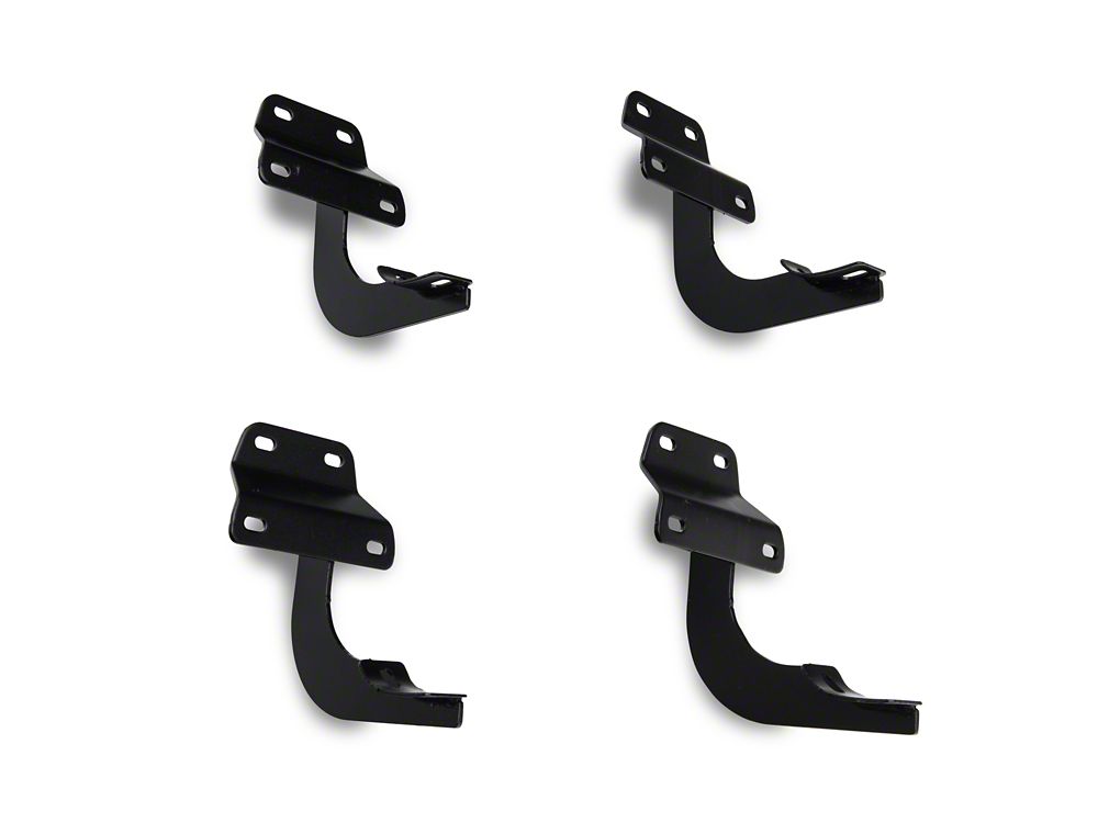 Barricade 5-Inch Oval 60 Degree Bent End Side Step Bars; Black (17-25 F-250 Super Duty Regular Cab)