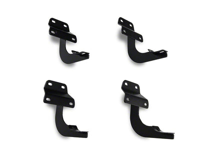 Barricade 5-Inch Oval 60 Degree Bent End Side Step Bars; Black (17-25 F-250 Super Duty Regular Cab)