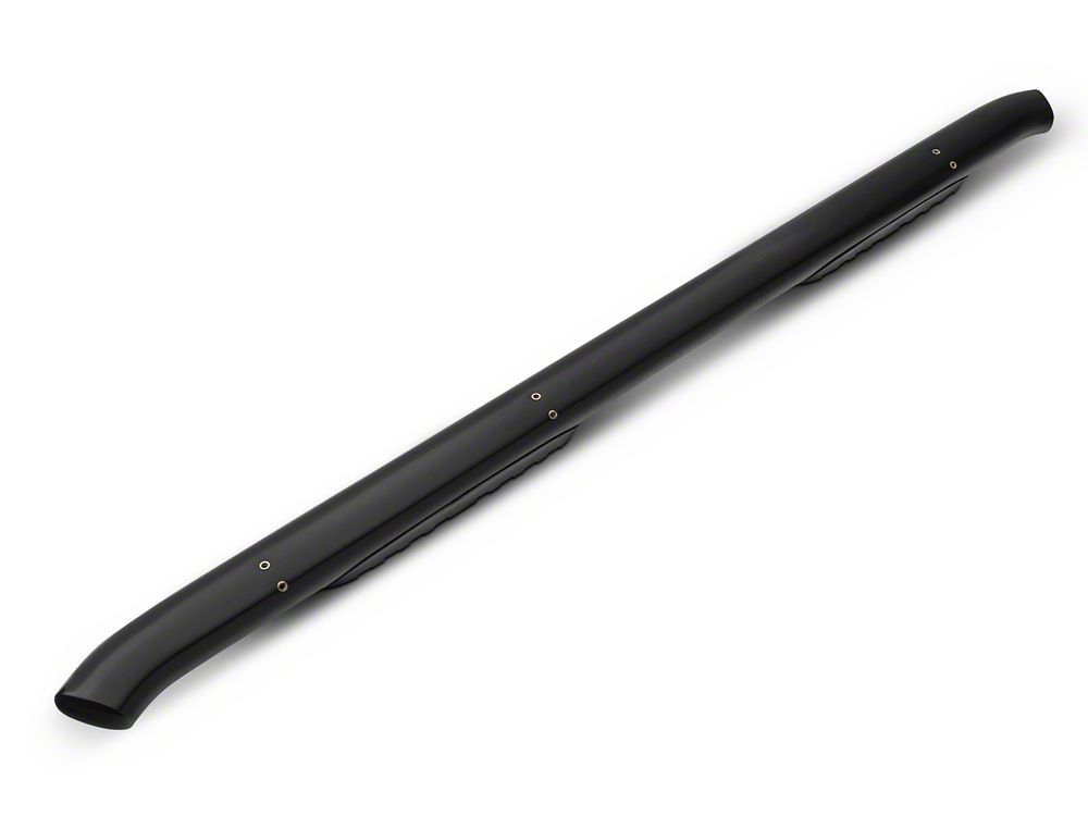 Barricade 5-Inch Oval 60 Degree Bent End Side Step Bars; Black (17-25 F-250 Super Duty SuperCab)