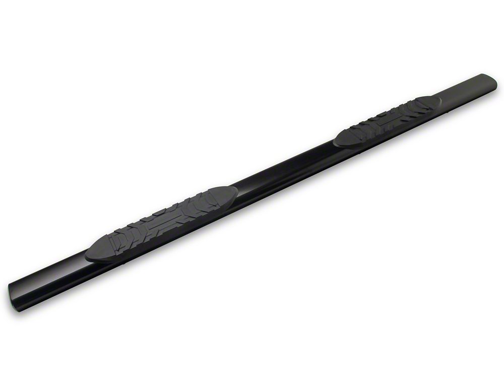 Barricade 5-Inch Oval Straight End Side Step Bars; Black (17-25 F-250 Super Duty SuperCrew)
