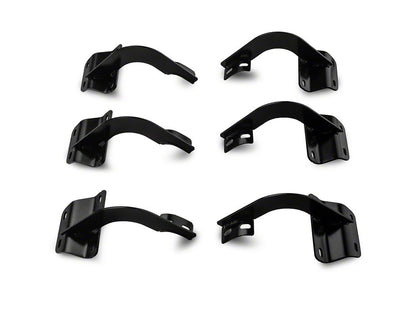 Barricade 5-Inch Oval Straight End Side Step Bars; Black (17-25 F-250 Super Duty SuperCrew)