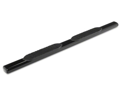 Barricade E-Series 5-Inch Straight End Side Step Bars; Black (17-25 F-250 Super Duty SuperCab)