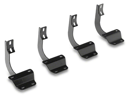 Barricade E-Series 5-Inch Straight End Side Step Bars; Black (17-25 F-250 Super Duty SuperCab)