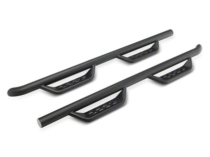 Barricade Tubular Drop Steps; Fine Textured Black Finish (17-25 F-250 Super Duty SuperCab)
