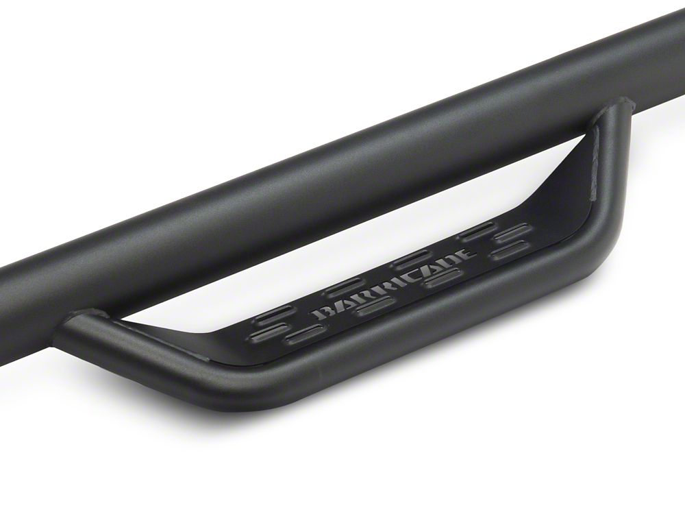 Barricade Tubular Drop Steps; Fine Textured Black Finish (17-25 F-250 Super Duty SuperCab)