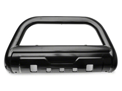 Barricade 3.50-Inch Oval Bull Bar with Skid Plate; Black (11-19 Sierra 3500 HD)