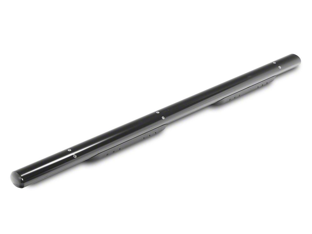 Barricade 4-Inch Oval Straight End Side Step Bars; Black (20-25 Sierra 3500 HD Double Cab)