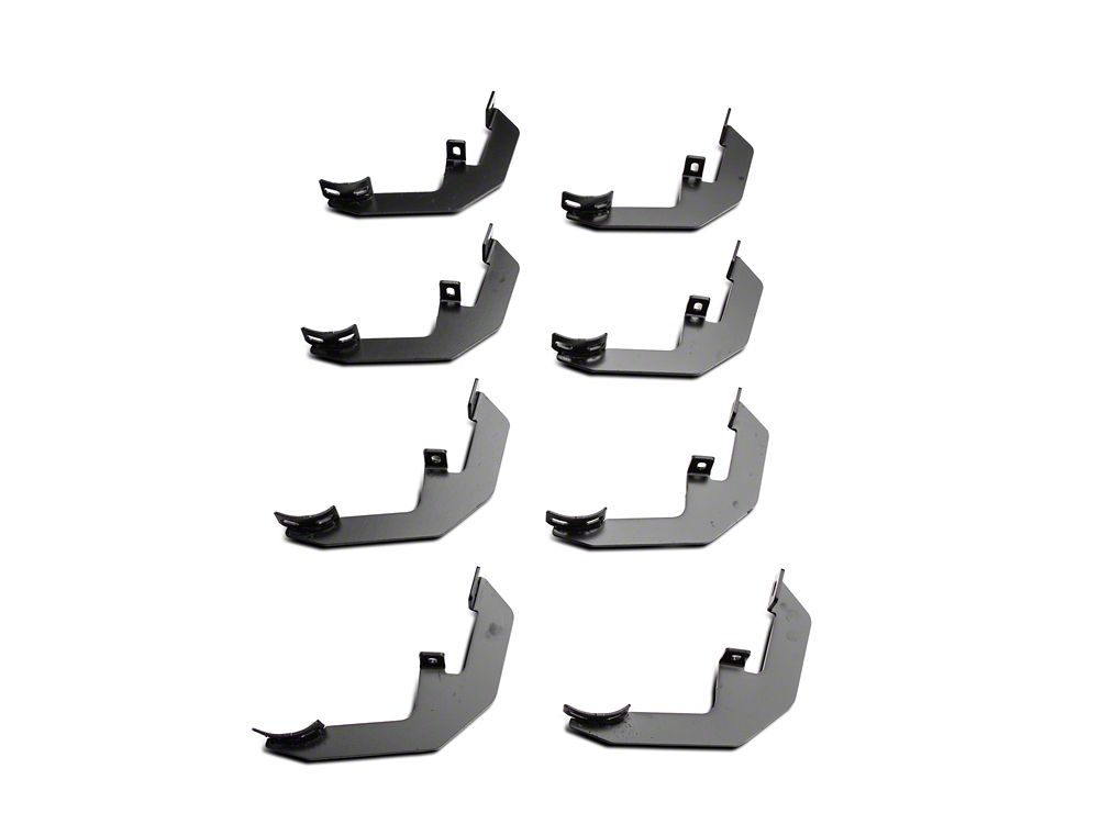 Barricade 4-Inch Oval Straight End Side Step Bars; Black (20-25 Sierra 3500 HD Crew Cab)