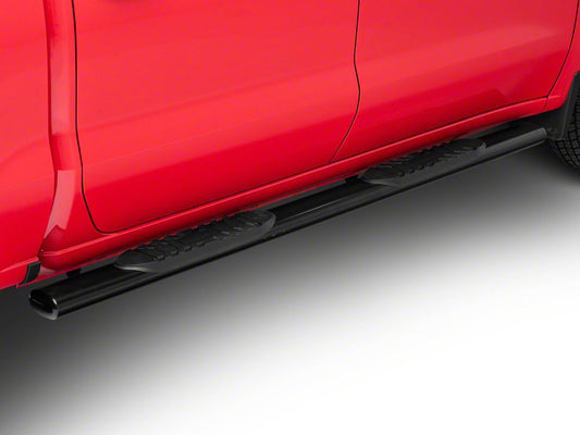Barricade 5-Inch Oval Side Step Bars; Black (20-25 Sierra 3500 HD Crew Cab)