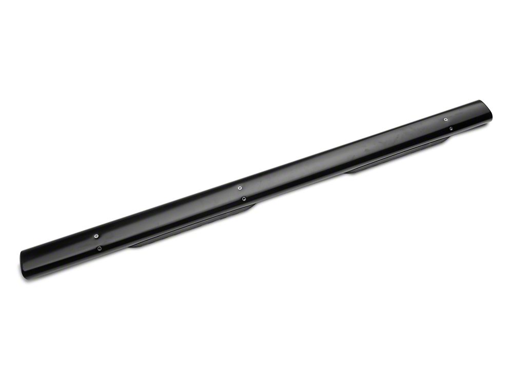 Barricade 5-Inch Oval Straight End Side Step Bars; Black (20-25 Sierra 3500 HD Double Cab)