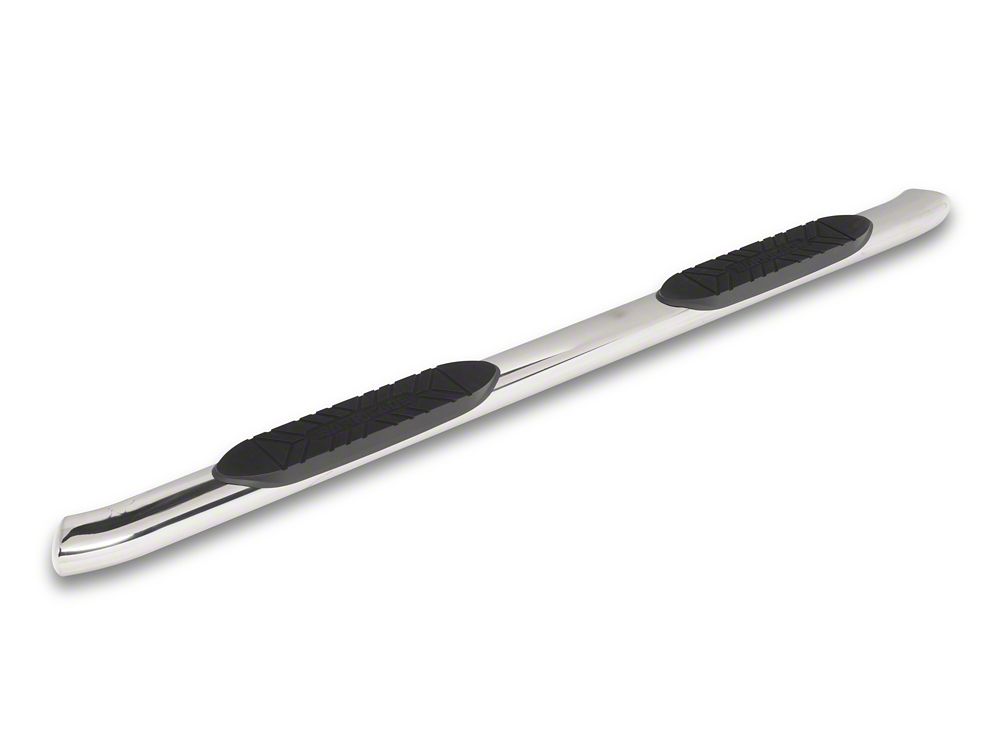 Barricade E-Series 5-Inch Oval Bent End Side Step Bars; Stainless Steel (20-25 Sierra 3500 HD Crew Cab)