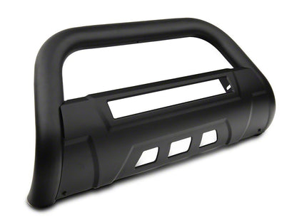Barricade 3.50-Inch Bull Bar with Skid Plate and 20-Inch LED Light Bar; Textured Black (10-18 RAM 3500)