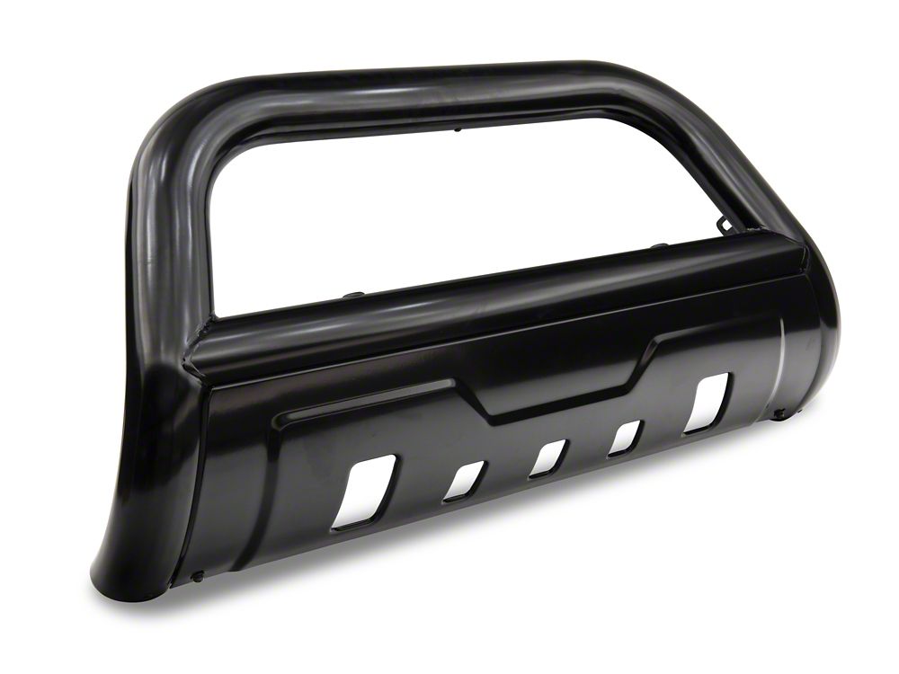 35 Inch Rally Bar Barricade 3.50-Inch Oval Bull Bar with Skid Plate; Black (10-18 RAM 35 ...
