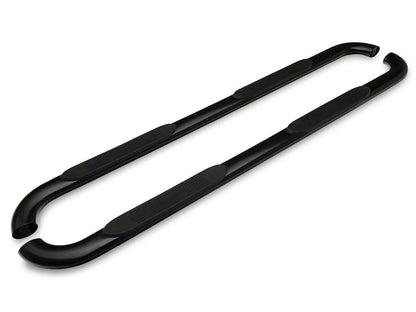 Barricade 4-Inch Oval Bent End Side Step Bars; Black (10-24 RAM 3500 Mega Cab)