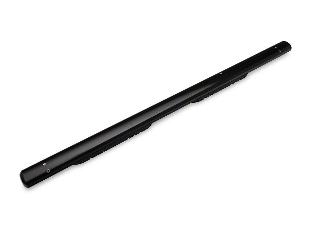 Barricade 4-Inch Oval Straight End Side Step Bars; Black (03-09 RAM 3500 Quad Cab)