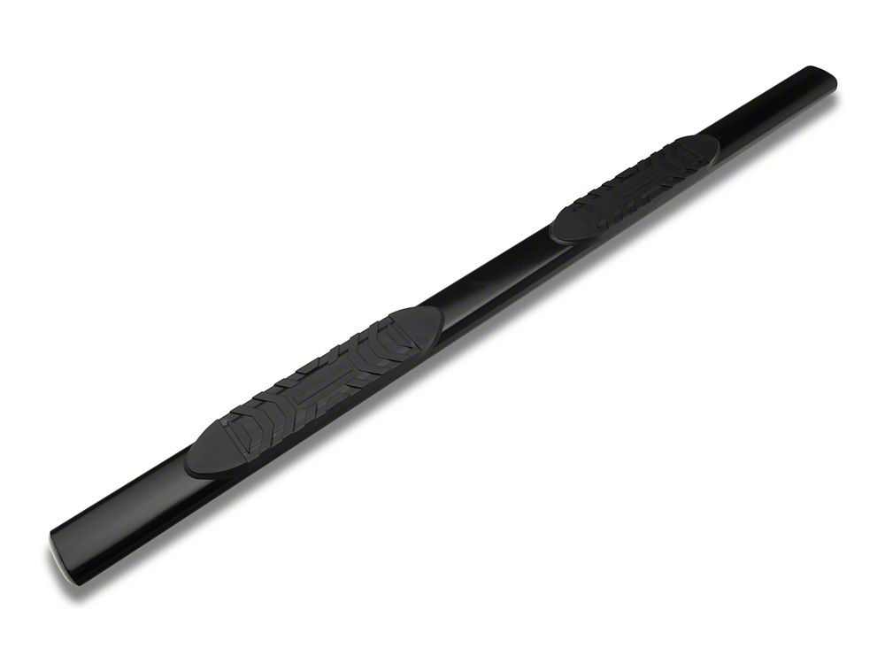 Barricade 5-Inch Oval Straight End Side Step Bars; Gloss Black (10-24 RAM 3500 Mega Cab)