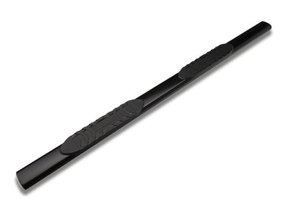Barricade 5-Inch Oval Straight End Side Step Bars; Gloss Black (10-24 RAM 3500 Mega Cab)