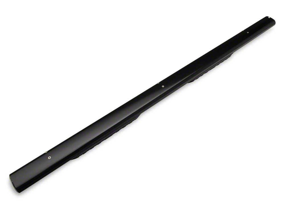 Barricade 5-Inch Oval Straight End Side Step Bars; Gloss Black (10-24 RAM 3500 Mega Cab)